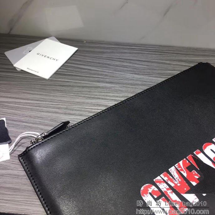 GlVENCHY紀梵希 2018最新 熱賣款式 專櫃品質 頂級進口牛皮 原版五金 拉鏈手包 091888  tsg1105